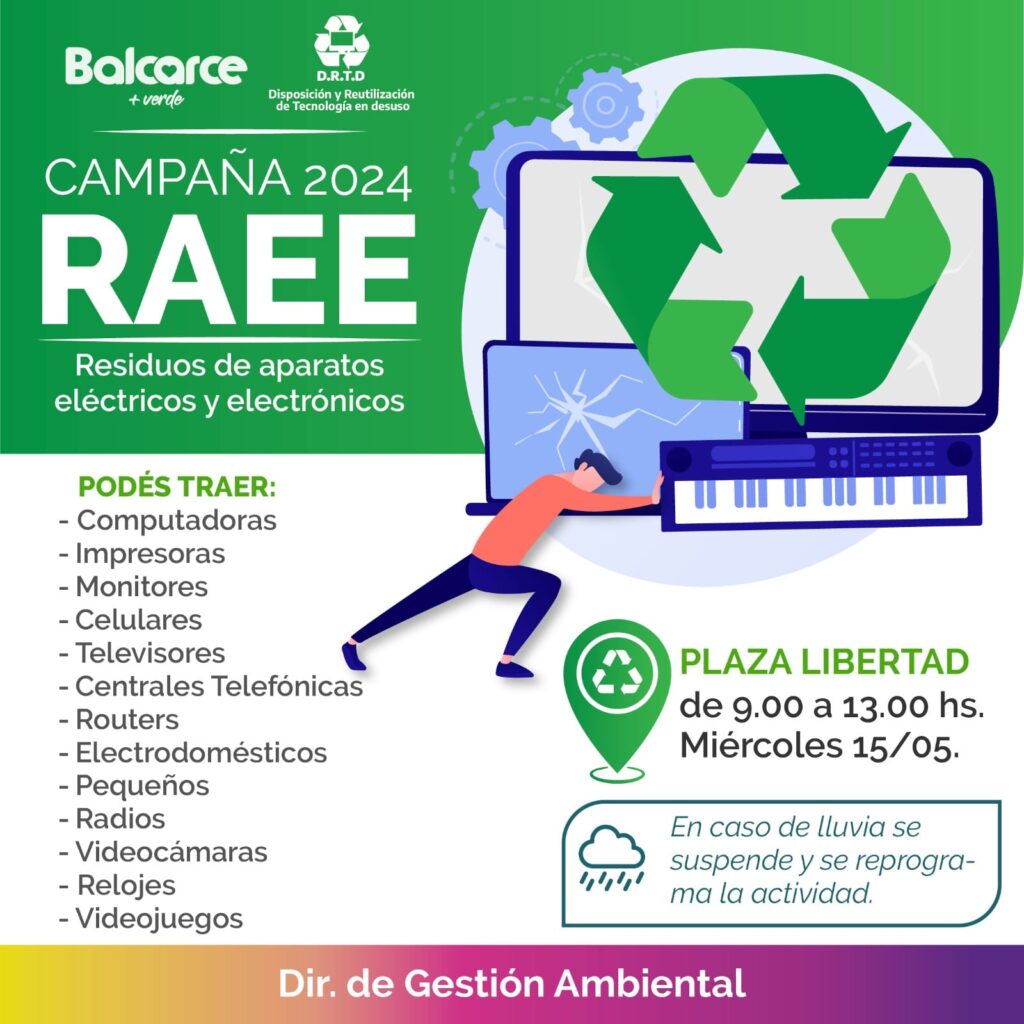 NUEVA CAMPAÑA DE RECOLECCIÓN DE RESIDUOS ELECTRÓNICOS Y ELÉCTRICOS EN DESUSO (RAEE)